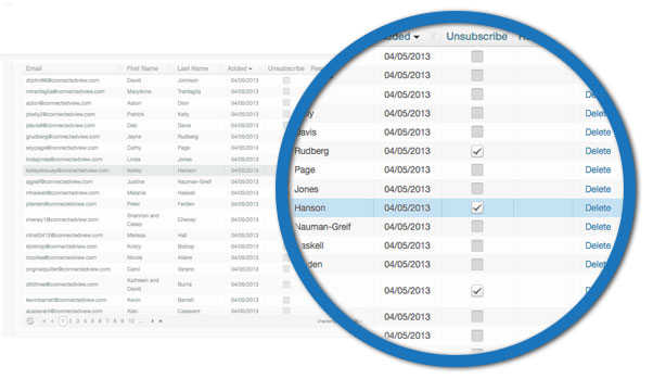 Manage Unsubscribers