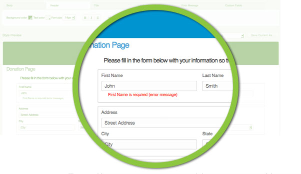 Custom Donation Form