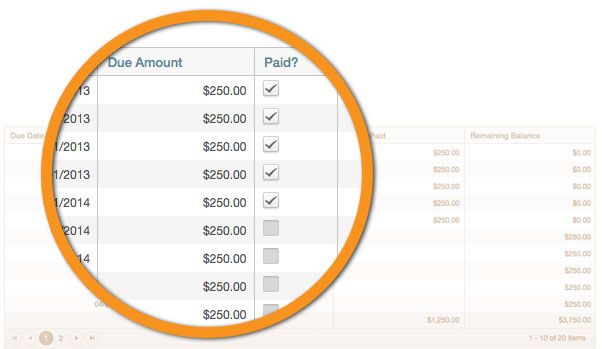 Create Pledge Payment Schedules